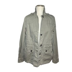 MNG by MANGO Medium Camo Green Drawstring Military Utility Jacket women’s